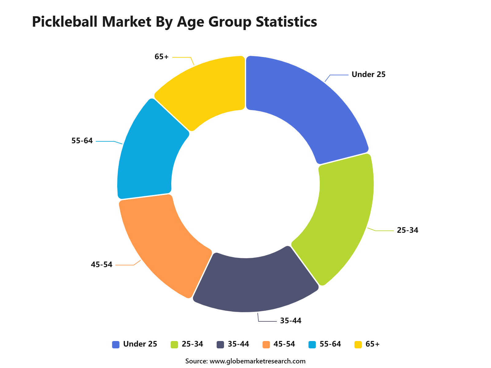 Pickleball Market By Age Group Statistics